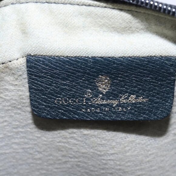 GUCCI GG Supreme Sherry Line Shoulder Bag PVC Navy Gold 98 02 087 Auth 145482 - Picture 11 of 16